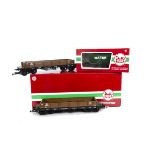 Boxed G Scale Continental-style Freight Stock by LGB and Others, four bogie timber wagons in DR