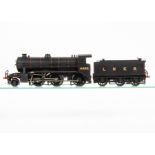 A Finescale O Gauge Kit-built electric ex-GNR Class K2 2-6-0 Locomotive and Tender, neatly made from