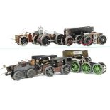 An Assortment of O Gauge Electric Locomotive Chassis Units Motors and Other Parts, some modified old