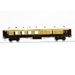 A Milbro 0 Gauge Pullman Car 'Princess Helen', manufactured in wood with representative double doors