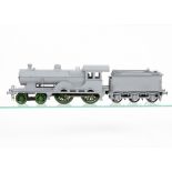 An Unfinished Finescale O Gauge Kit-built electric ex-GER Class D16/2 4-4-0 Locomotive and Tender,