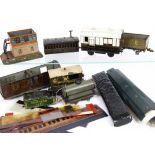 Tinplate and Other O Gauge Rolling Stock and Other Spares, a home-converted LNWR 4-wheeled full