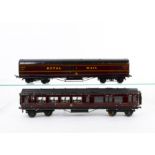 Exley 0 Gauge LMS maroon Royal Mail and Dining Coaches, Royal Mail Coach No 30223, F, several