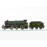 A Bassett-Lowke 0 Gauge 3-rail GWR 'Mogul' 2-6-0 Locomotive and Tender, in Great Western green as no