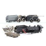 Bassett-Lowke/Bing O Gauge clockwork Motor Units Keys and Other Locomotive Parts, mechs including