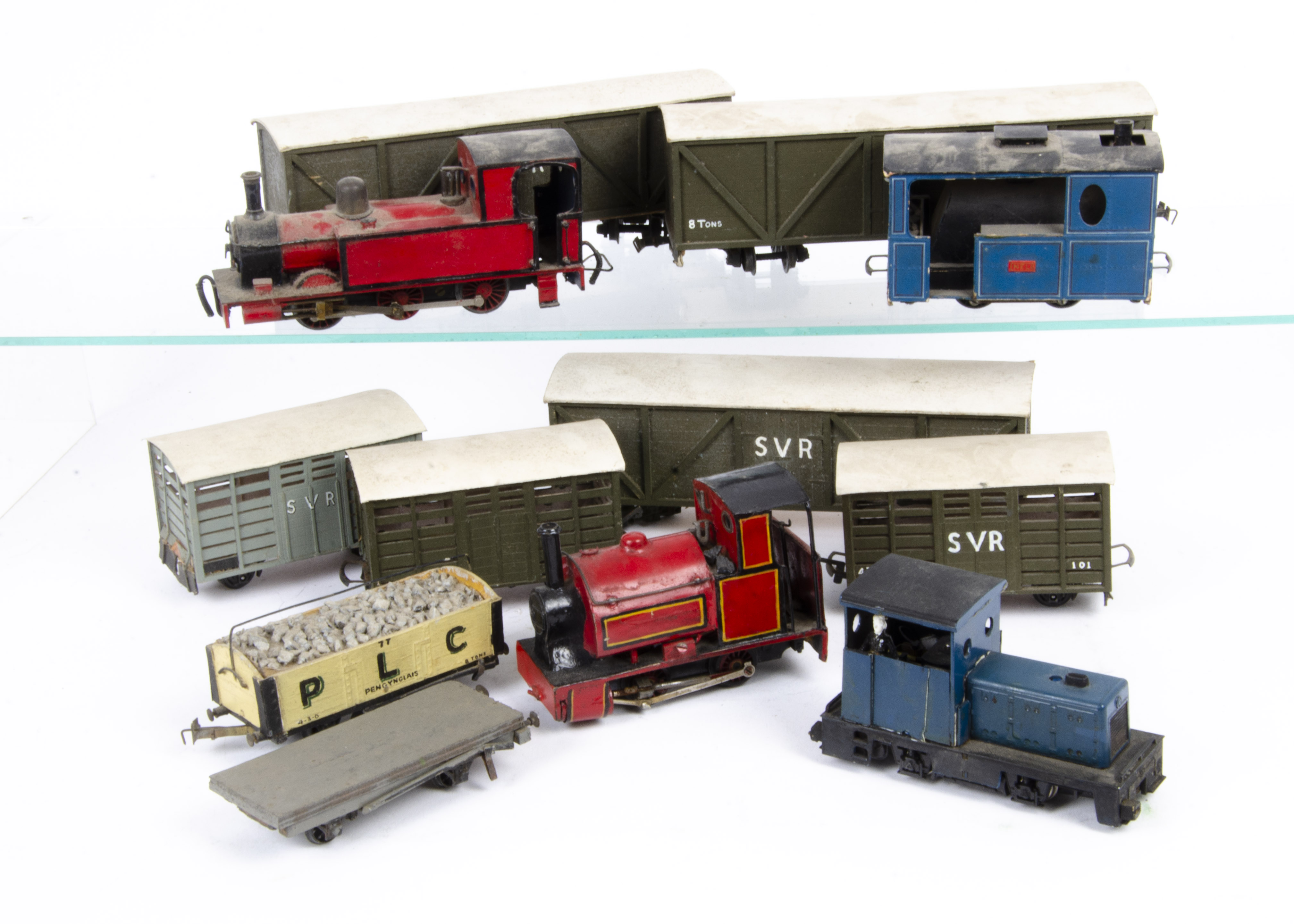 O Scale Narrow Gauge Locomotives and Stock, several branded for the 'SVR' and most based on Tri-