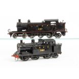 Two LNER-styled O Gauge clockwork Tank Locomotives, both with scratchbuilt slightly over-scale