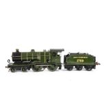 A Converted Hornby O Gauge ex-clockwork No 2 Special SR 'L1' Class Locomotive and Tender, an