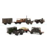 Assorted O Gauge SR Freight Stock, including a 'Queen Mary' bogie brake van and another 4-wheel
