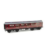 Janick Models 0 Gauge factory-built Midland Railway crimson All Third Clerestory coach, No 296,