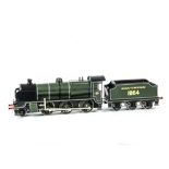 Bassett-Lowke/Corgi 0 Gauge Maunsell N Class 2-6-0 SR green 1864 Locomotive and Tender, 2-rail, with