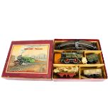 A Hornby O Gauge clockwork No 0 GWR Goods Set, ref TS406, circa 1933-4, containing No 0 locomotive