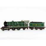 A (Believed-to-be) Leeds-based 0 Gauge 3-rail electric NER 'Atlantic' 4-4-2 Locomotive and Tender,