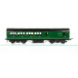 An Exley 0 Gauge K5 Southern Railway Suburban 50' Brake/3rd Coach, in SR gloss green as no 3222,