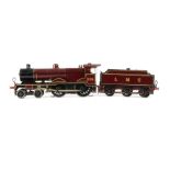 A Kit-built 0 Gauge 3-rail electric LMS 4P Compound Class 4-4-0 Locomotive and Tender, from