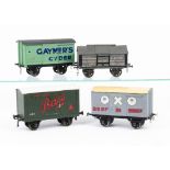 Assorted O Gauge Private Owner Wagons, some evidently repainted, comprising Milbro 'Bass' van in
