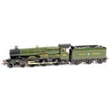 A Finescale 0 Gauge Kit-built electric GWR 'Castle' Class 4-6-0 Locomotive and Tender from