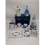 Boxed Royal Doulton and Other Porcelain and Glassware, two boxed Royal Doulton figures HN 3601 Helen
