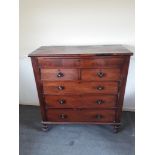 Victorian Mahogany Chest of Drawers, with frieze drawer above two short and three long drawers