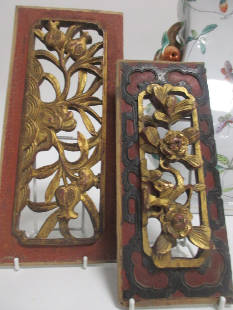 A contemporary Asian lamp base, decorated with butterflies and foliage upon a white ground, the - Image 2 of 4