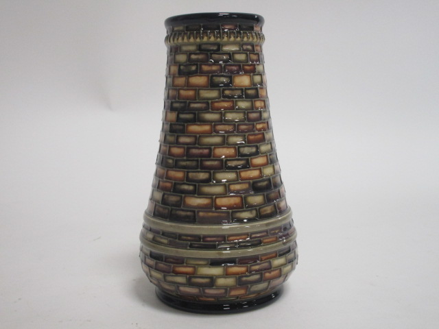 A contemporary Moorcroft pottery limited edition vase, of tapering cylindrical form, in the ' - Image 2 of 3