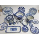A substantial quantity of 20th Century blue and white china, including a Masons Vista pattern