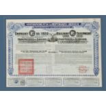 Three early 20th Century Chinese bond certificates, one from 1912 and one from 1913, both for
