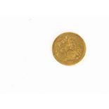 A Victorian gold full sovereign, dated 1887, with young head, VF-EF, some minor denting