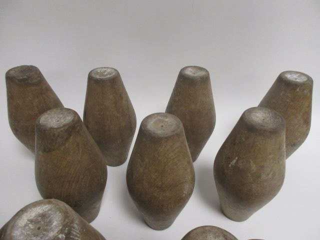 A set of nine early 20th Century turned wooden skittles, together with two balls (11) - Image 4 of 6