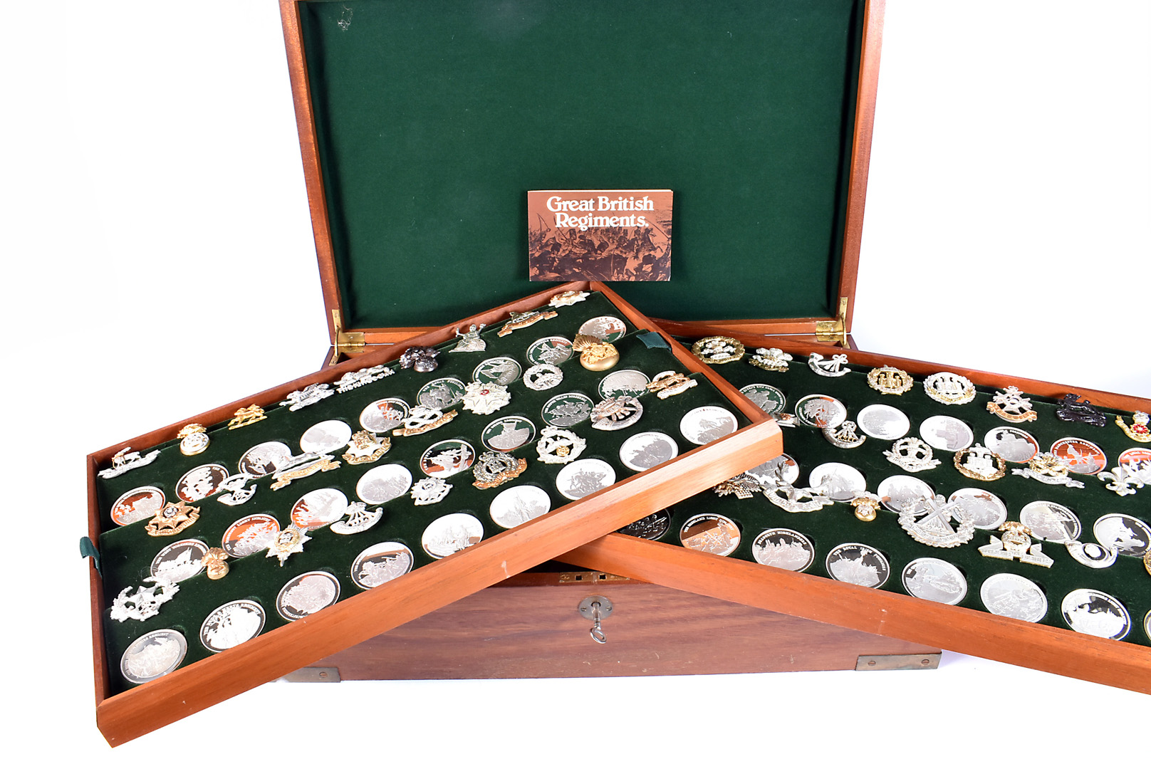 The Birmingham Mint 'Great British Regiment' silver coin collection, a set of 52 Limited Edition