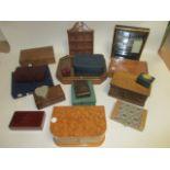 A small quantity of jewellery boxes, and display cases, (15+)