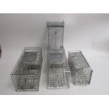 Rat or squirrel wire cage traps, a total of four (4)