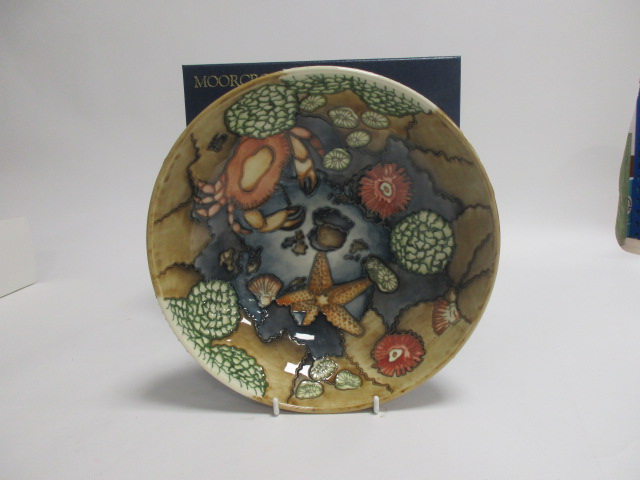 A contemporary Moorcroft pottery limited edition bowl, in the 'Rockpool' pattern, signed by the