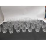 A collection of 20th Century Edinburgh Crystal and similar, drinking glasses, all with cut star