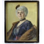 Manner of Alexander Fuks (Russian 1863-1927), a pastel study of a lady, bust length, signed in