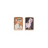 A Limited Edition European Zippo Lighter set for Germany entitled 'Camel Couple', with a lady and