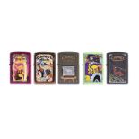 Camel 'Genuine 50's - 90's' set of five Zippo Lighters, released 2008, CZ#802-806, comprising 50s