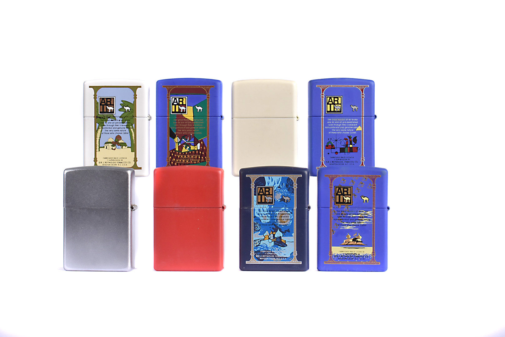 Camel Zippo Lighter Artist Pack Design, the eight-lighter set comprising Camel at Sea, Japanese, - Image 2 of 2