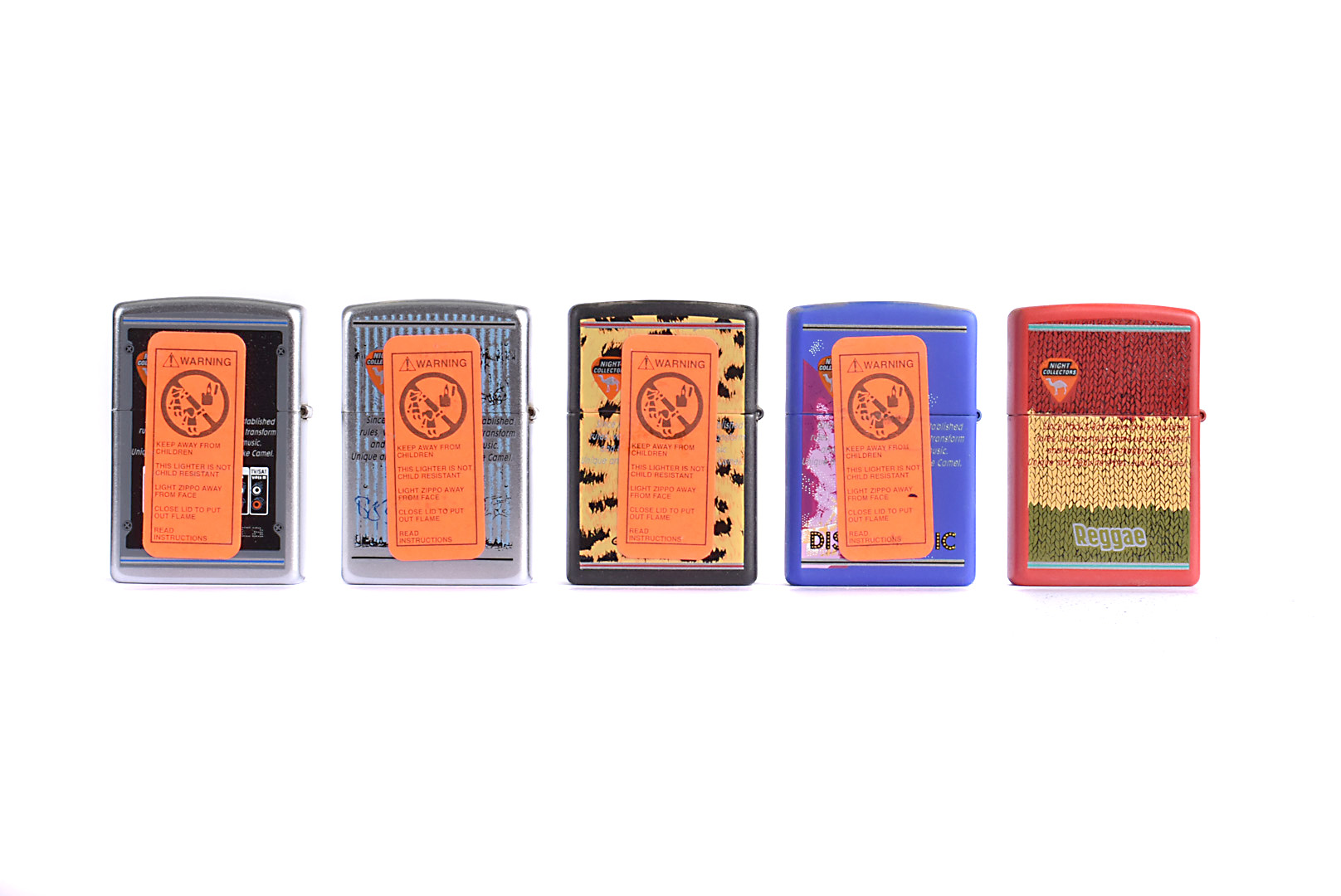 Zippo Lighters 'The Night Collector's' Series, all dated 02, all for Camel Filters - Lounge, Reggie, - Image 2 of 2