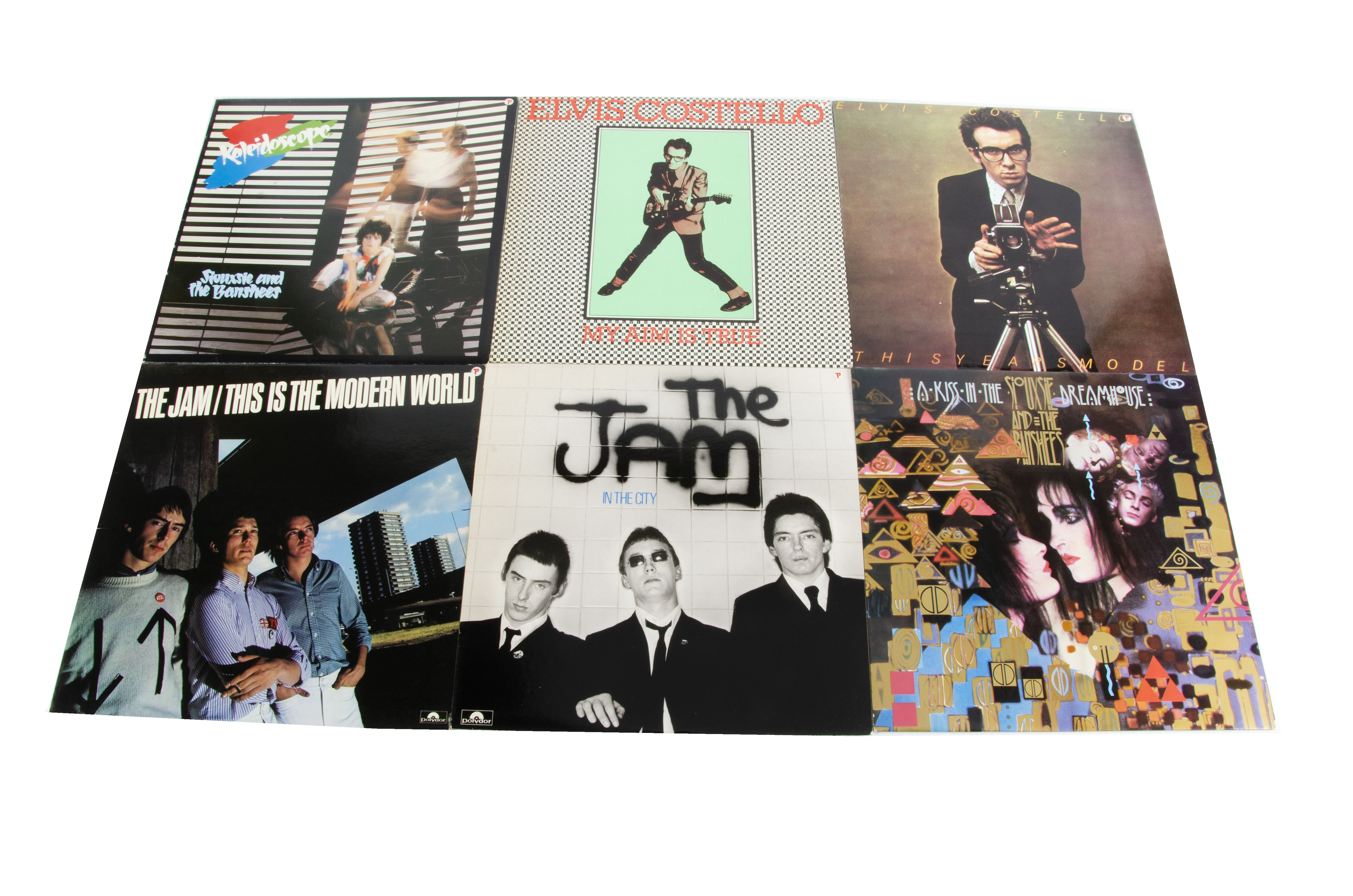 Jam / Siouxsie / Elvis Costello LPs, sixteen albums comprising The Jam (In The City, All Mod Cons,