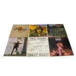 Neil Young LPs, nine UK release albums comprising Neil Young, Harvest, Old Ways, Everybody Knows