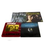 Doors LPs, four albums comprising The Doors, Strange Days and Soft Parade (all German releases and