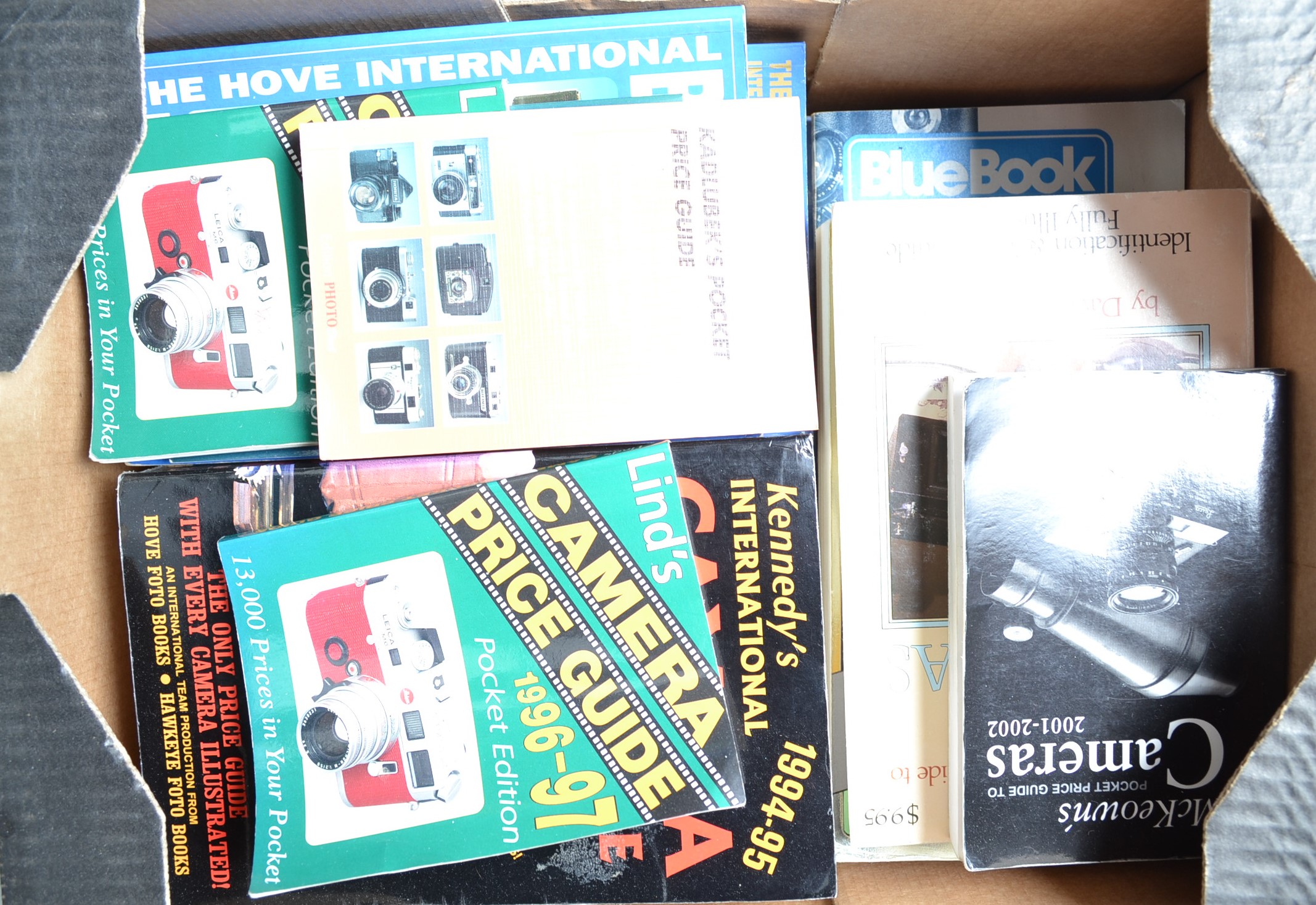 Photographic Price Guide Books, including McKeown's Price Guide to Antique Cameras, Blue Books,