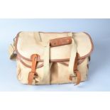 A Billingham Bag, Lye Stourbridge England on label, tan, with brown leather trim, fading, some