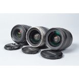 Nikon Lenses, two AF Nikkor 28-80mm f/3.3-5.6G, one silver, one black and an AF Nikkor 25-80mm f/4-