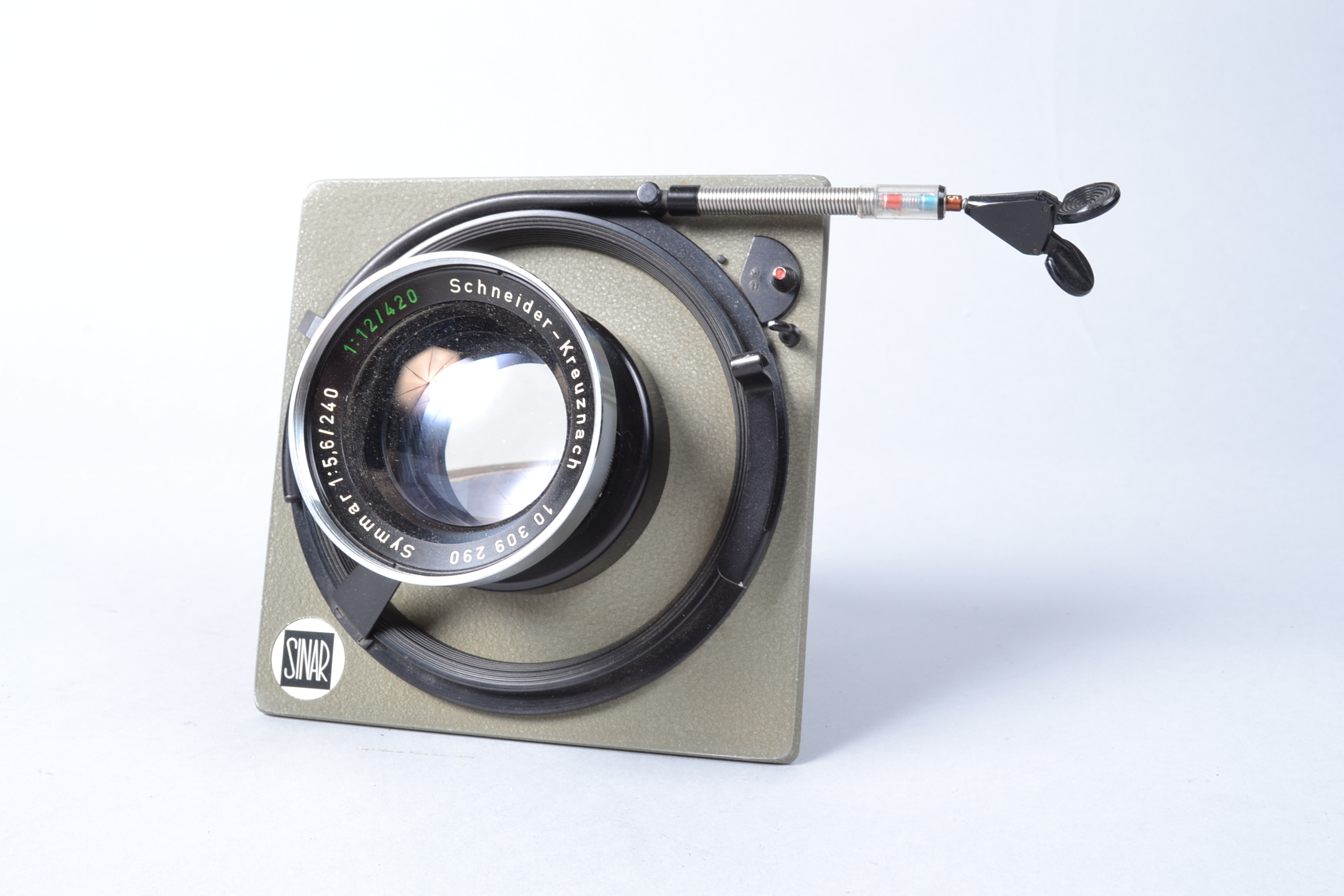 A Schneider Kreuznach Symmar 240mm f/5.6 Large Format Lens, serial no 10309290, barrel G, elements