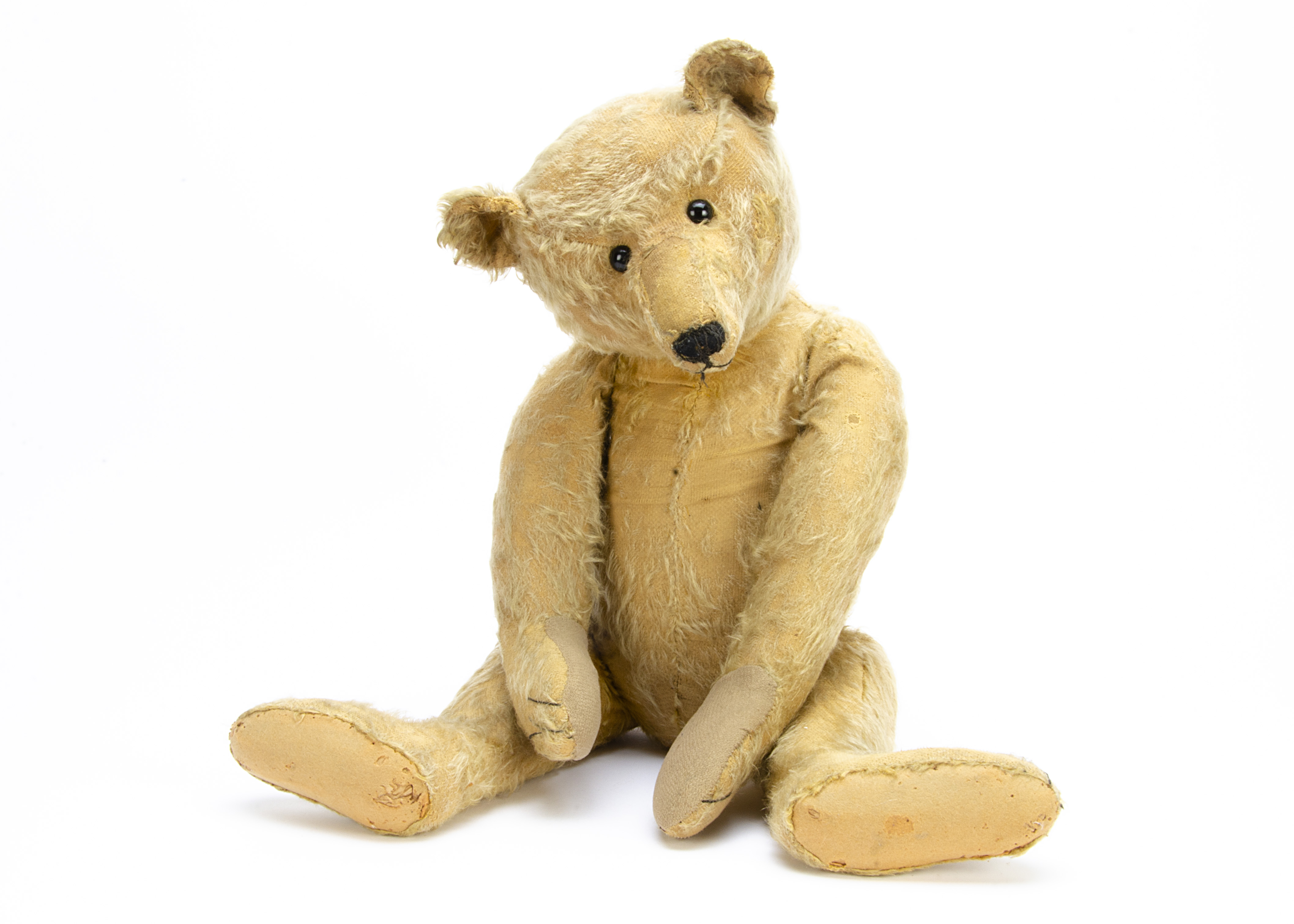 ’Jeremiah’ a large early Steiff teddy bear circa 1910, with golden mohair, black boot button eyes, - Image 2 of 4