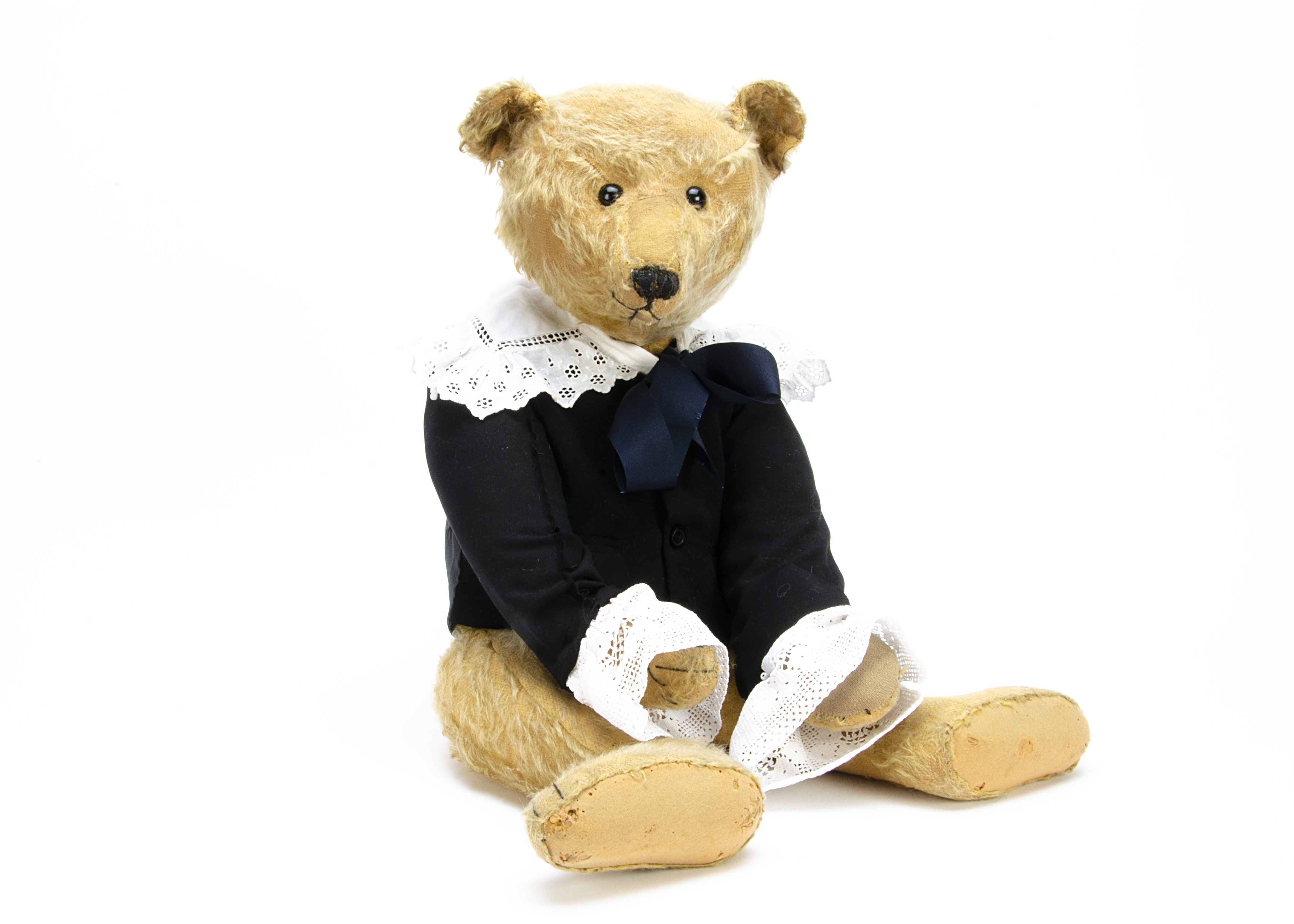’Jeremiah’ a large early Steiff teddy bear circa 1910, with golden mohair, black boot button eyes, - Image 3 of 4
