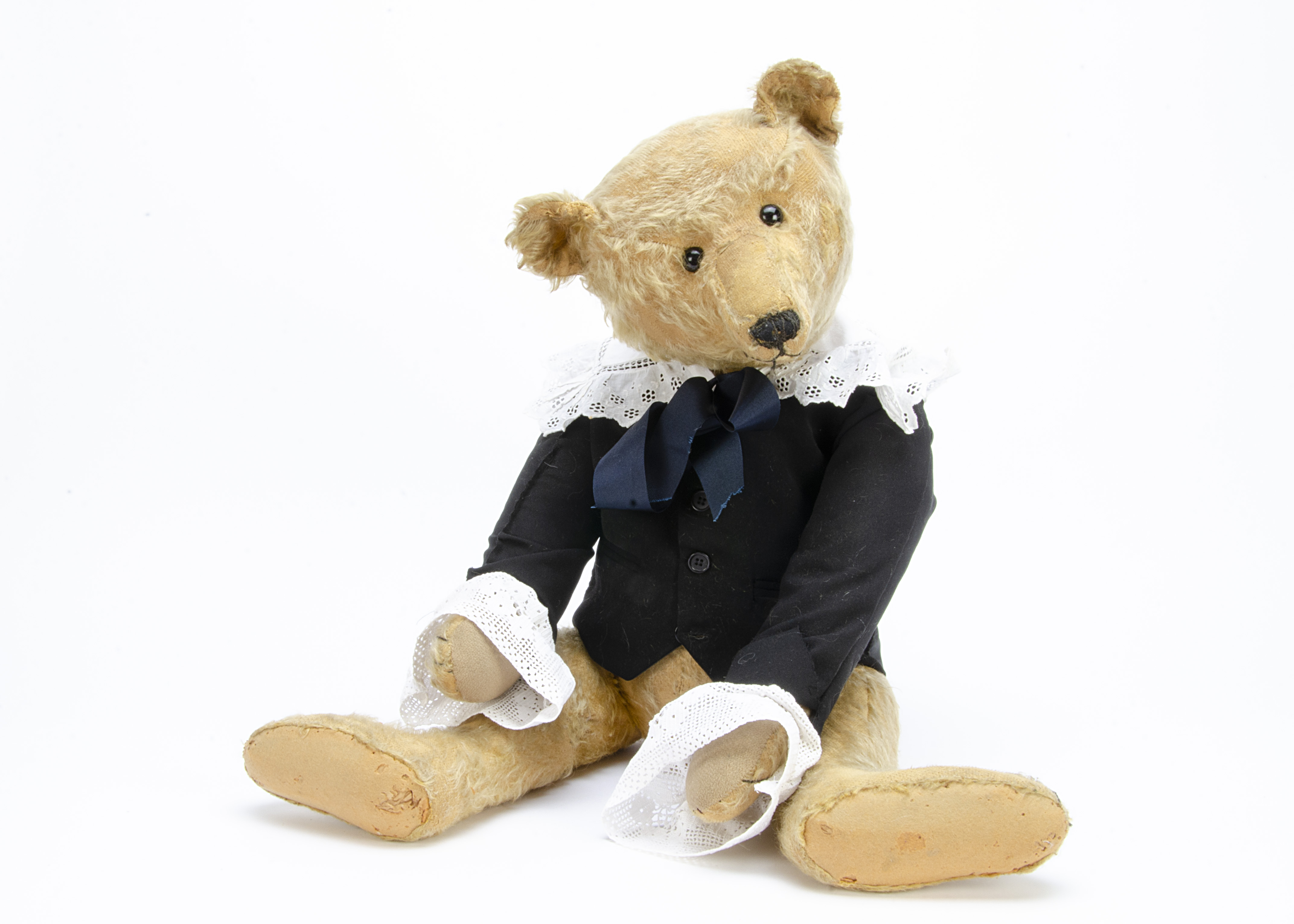 ’Jeremiah’ a large early Steiff teddy bear circa 1910, with golden mohair, black boot button eyes, - Image 4 of 4