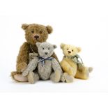 Three artist teddy bears: Atlantic Bears Frank —15in. (38cm.) high; a Bo-Bear Designs Jensen and a